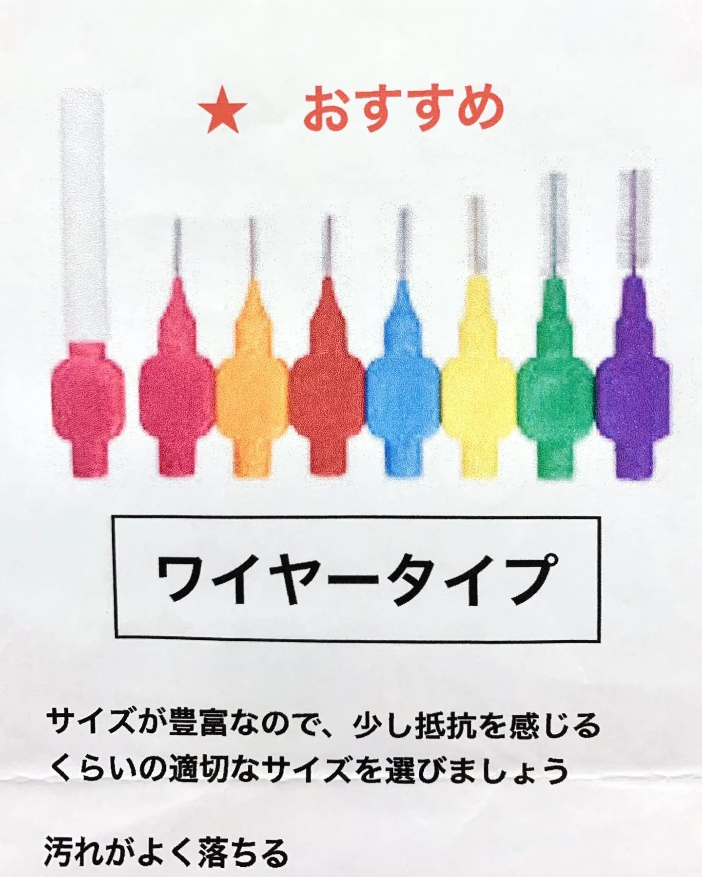 歯間ブラシの種類