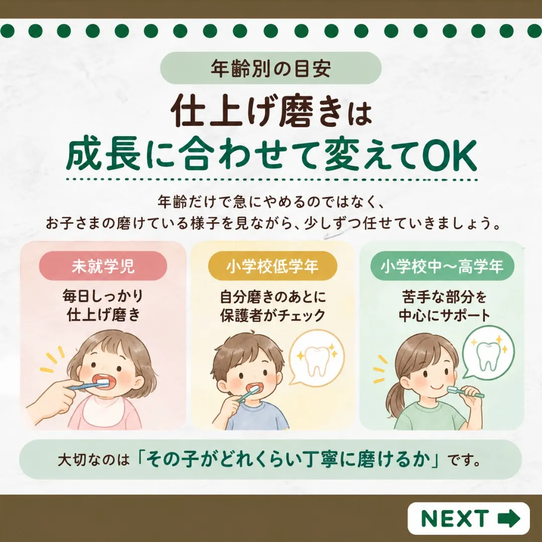 【仕上げ磨き、いつまで続ける?🪥】